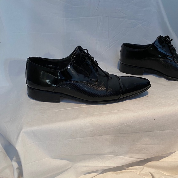 KENZO Men’s Black Patent Leather Shoes Sz 9.5 - Picture 4 of 11